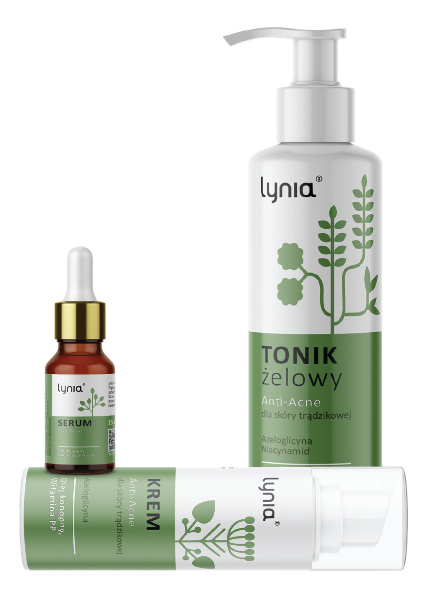 zestaw (serum 15ml + krem 50ml + tonik żelowy 150ml)
