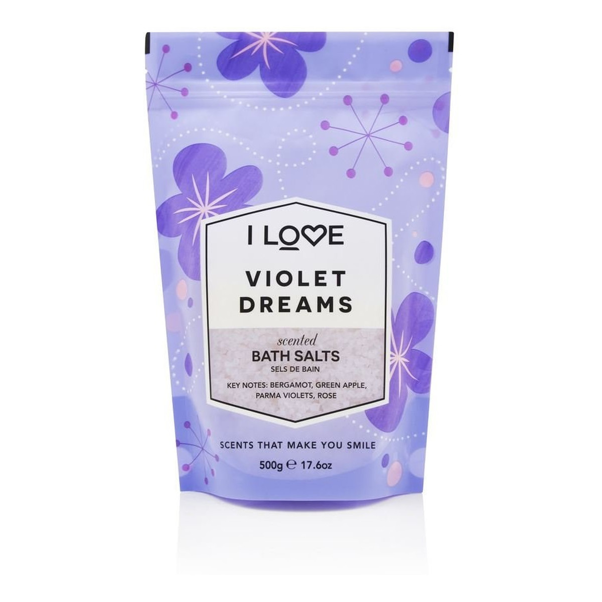 I love Scented bath salts kojąco-relaksująca sól do kąpieli violet dreams 500g