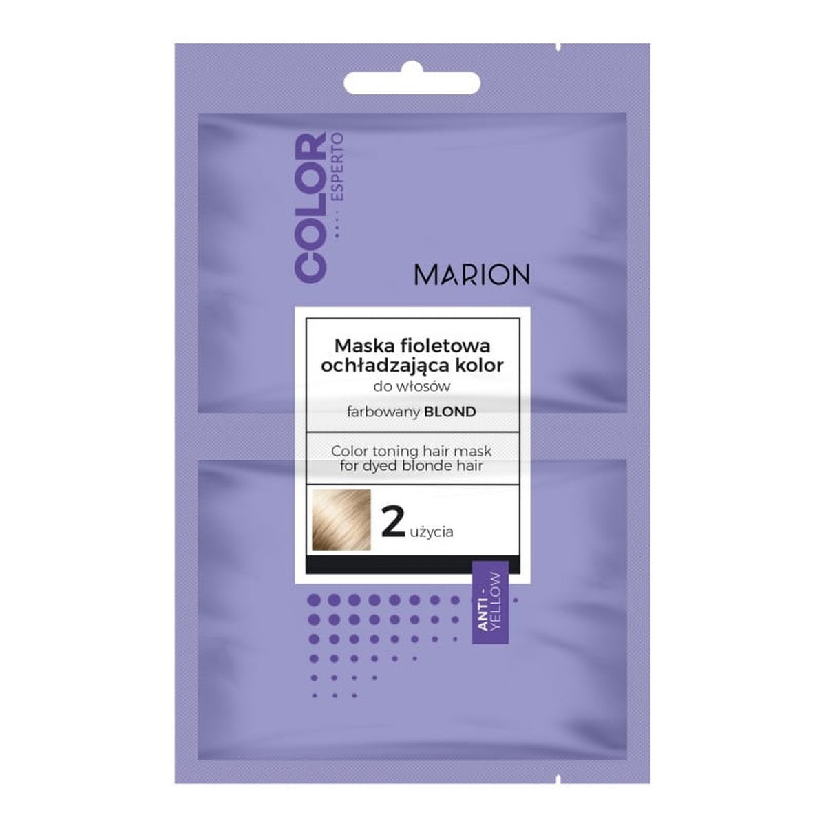 Marion Color esperto maska fioletowa ochładzająca kolor do włosów farbowanych na blond 2x 20ml