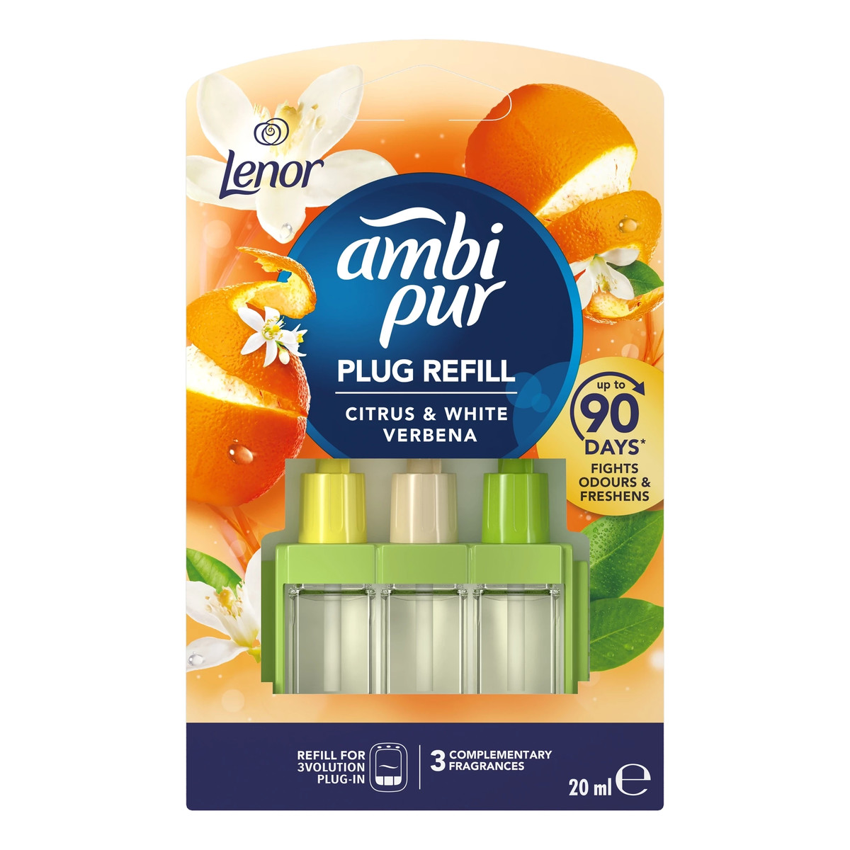 Ambi Pur 3Volution Wkład do Elektrycznego Odświeżacza Powietrza Citrus & White Verbena 20ml