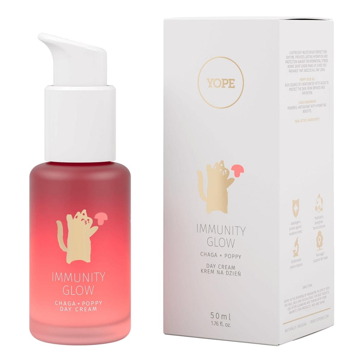 Yope Immunity Glow Krem do twarzy na dzień chaga + mak