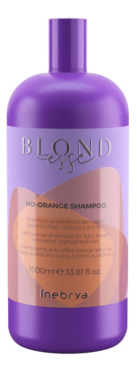Blondesse no-orange shampoo szampon do włosów jasnobrązowych farbowanych i rozjaśnianych