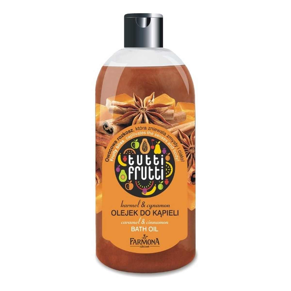 Farmona Karmel & Cynamon Tutti Frutti Opalizujący Olejek Do Kąpieli 500ml