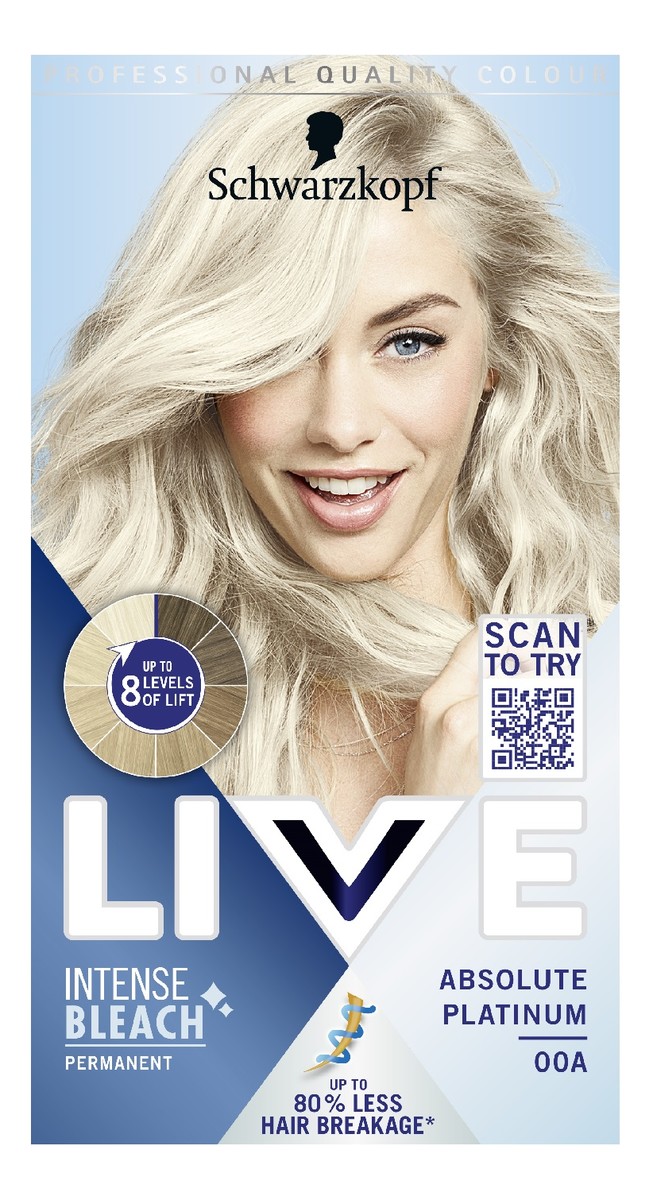Live intense bleach rozjaśniacz do włosów 00a absolute platinum