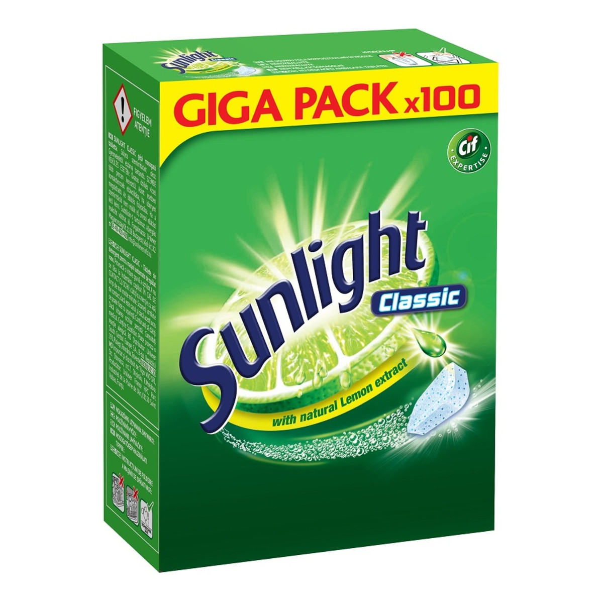 Sunlight Classic tabletki do mycia naczyń w zmywarkach Citrus Fresh 100szt 950g