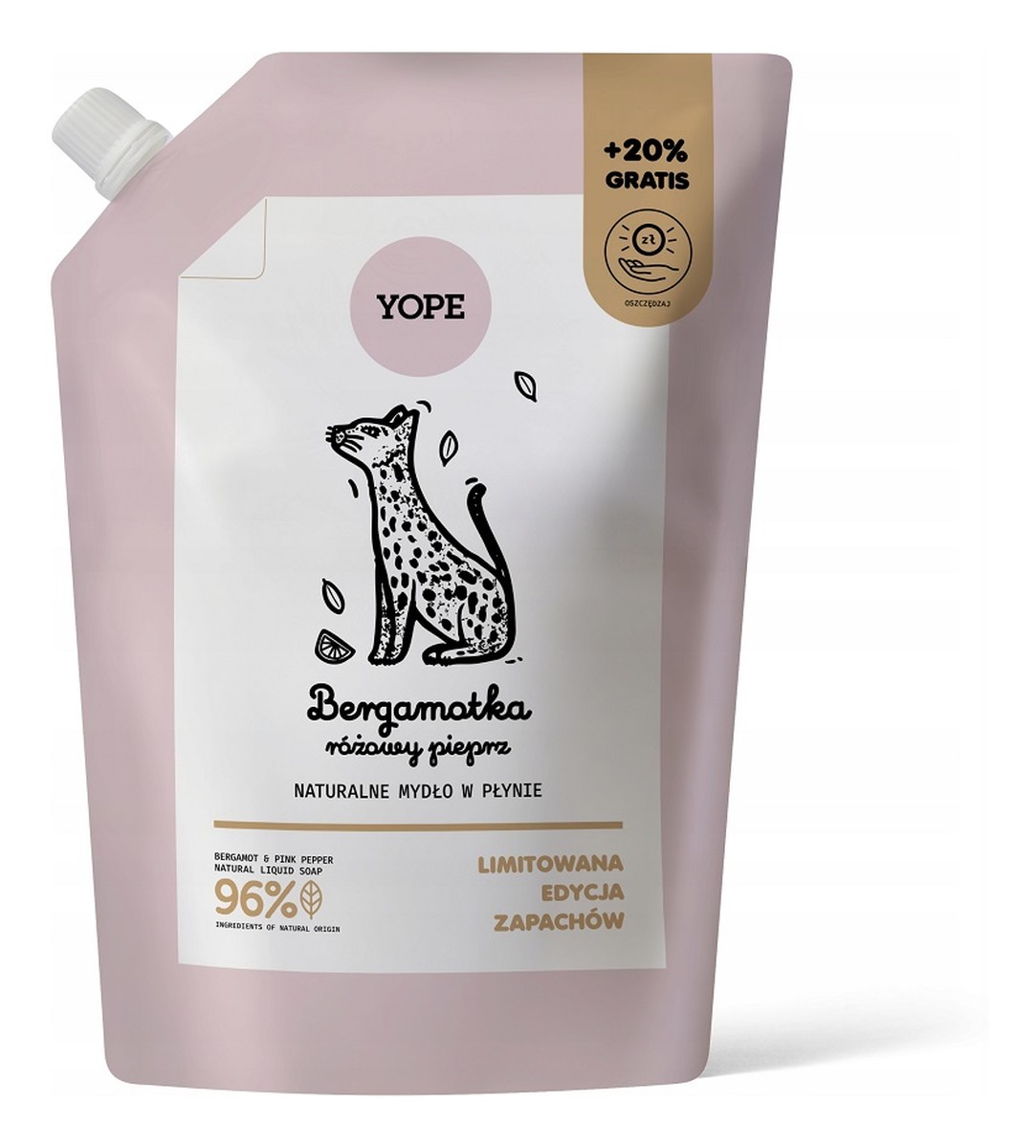 Mydło w płynie refill bergamotka różowy pieprz