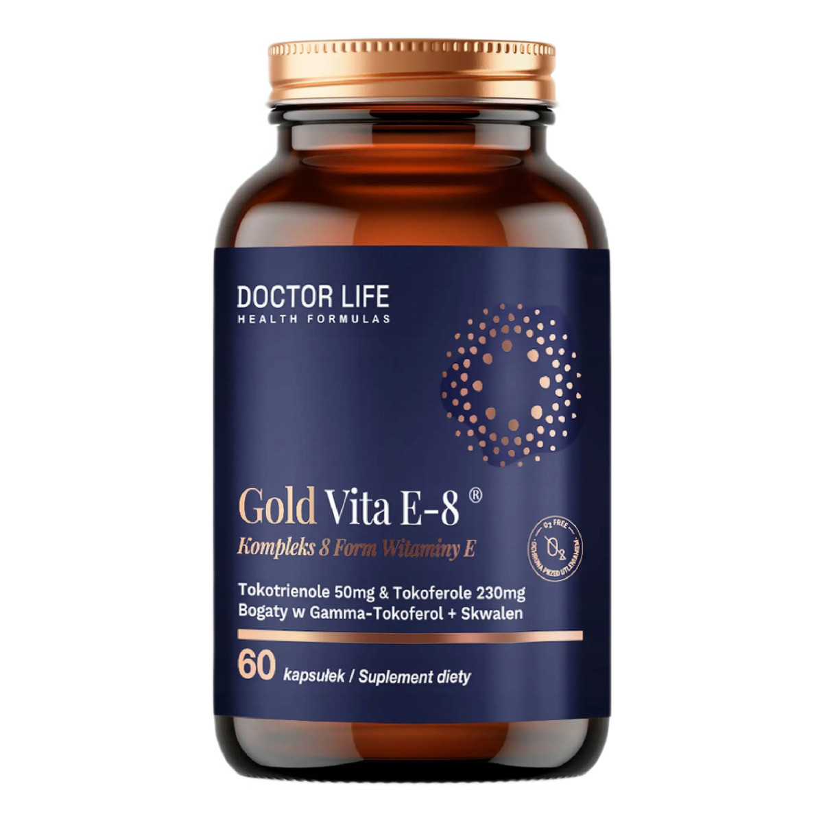 Doctor Life Gold Vita E-8 kompleks 8 form witaminy E suplement diety 60 Kapsułek