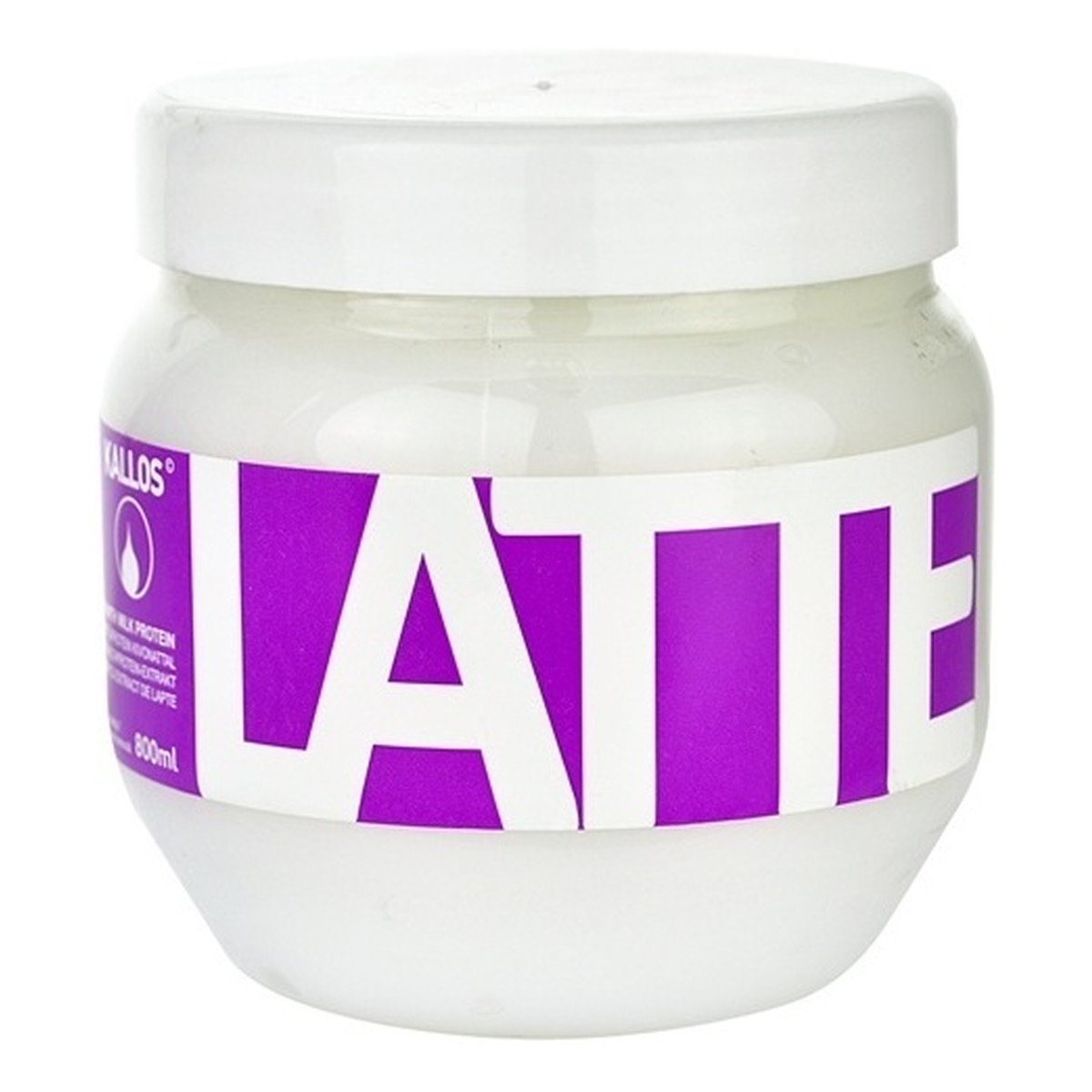 Kallos Latte Hair Mask With Milk Protein maska do włosów zniszczonych zabiegami chemicznymi 800ml