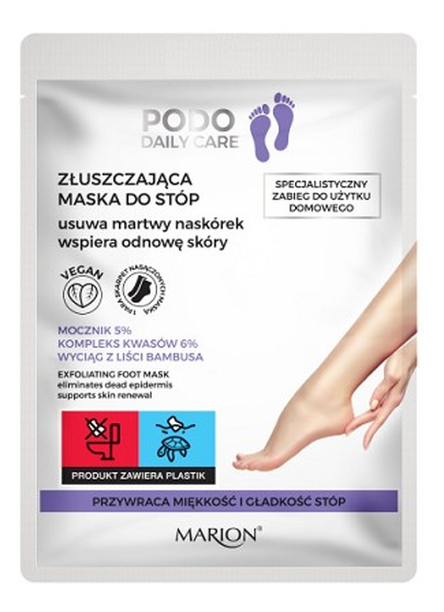 Maska do stóp złuszczajaca