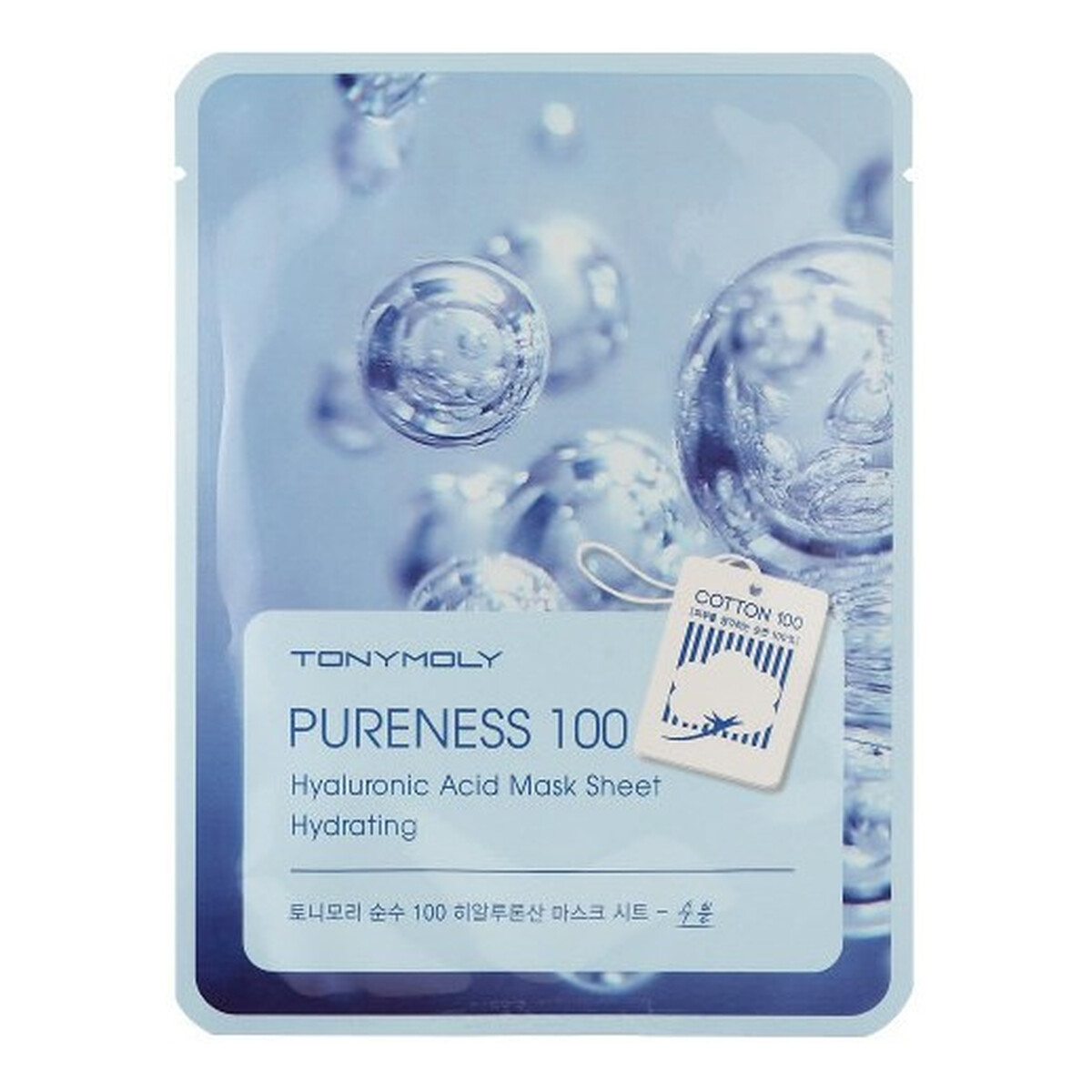 Tony Moly Pureness 100 Hyaluronic Mask Sheet Hydrating Nawilżająca maska do twarzy z kwasem hialucynowym 21ml