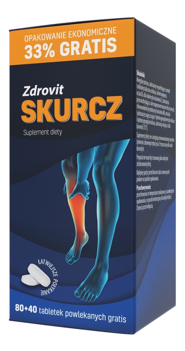 Skurcz 80 + 40 gratis tabletki powlekane suplement diety 120szt