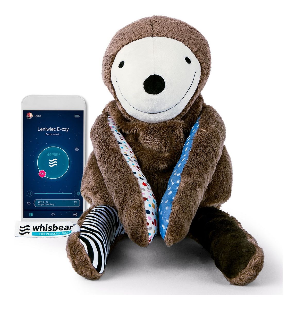 Szumiący leniwiec e-zzy z monitorem snu