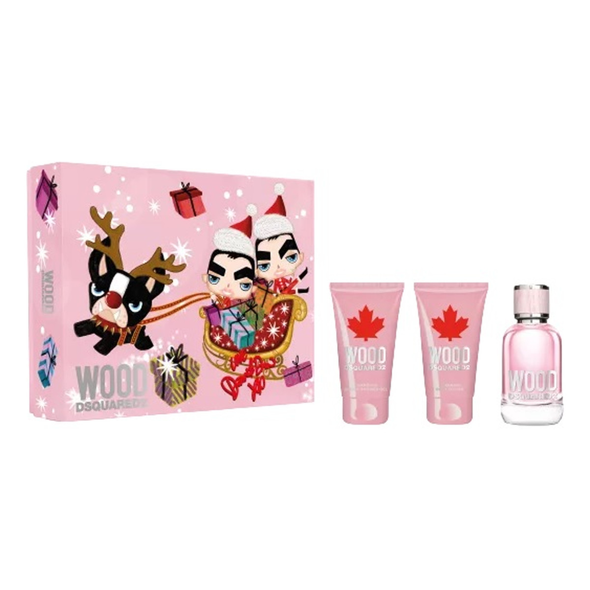 Dsquared2 Wood Pour Femme Zestaw woda toaletowa spray 50ml + balsam do ciała 50ml + żel pod prysznic 50ml