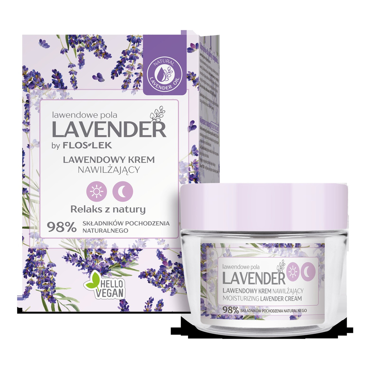 FlosLek Lavender Krem lawendowy nawilżający na dzień i noc 50ml