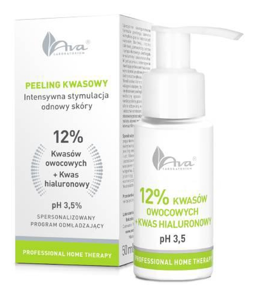 PHT Peeling Kwasowy 12% kwasów owocowych + kwas hialuronowy,