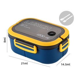 Lunch Box Śniadaniówka Ze Sztućcami Granat PJM44GRAN