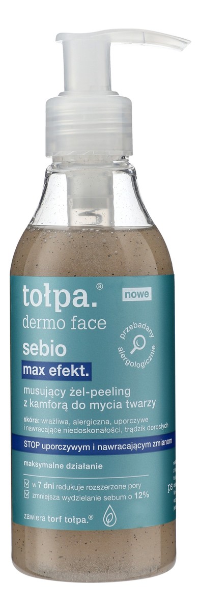 Żel-peeling z kamforą do mycia twarzy