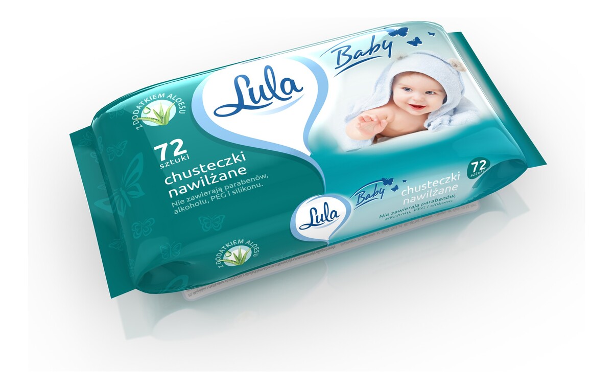 Chusteczki nawilżane z dodatkiem aloesu 72 sztuki