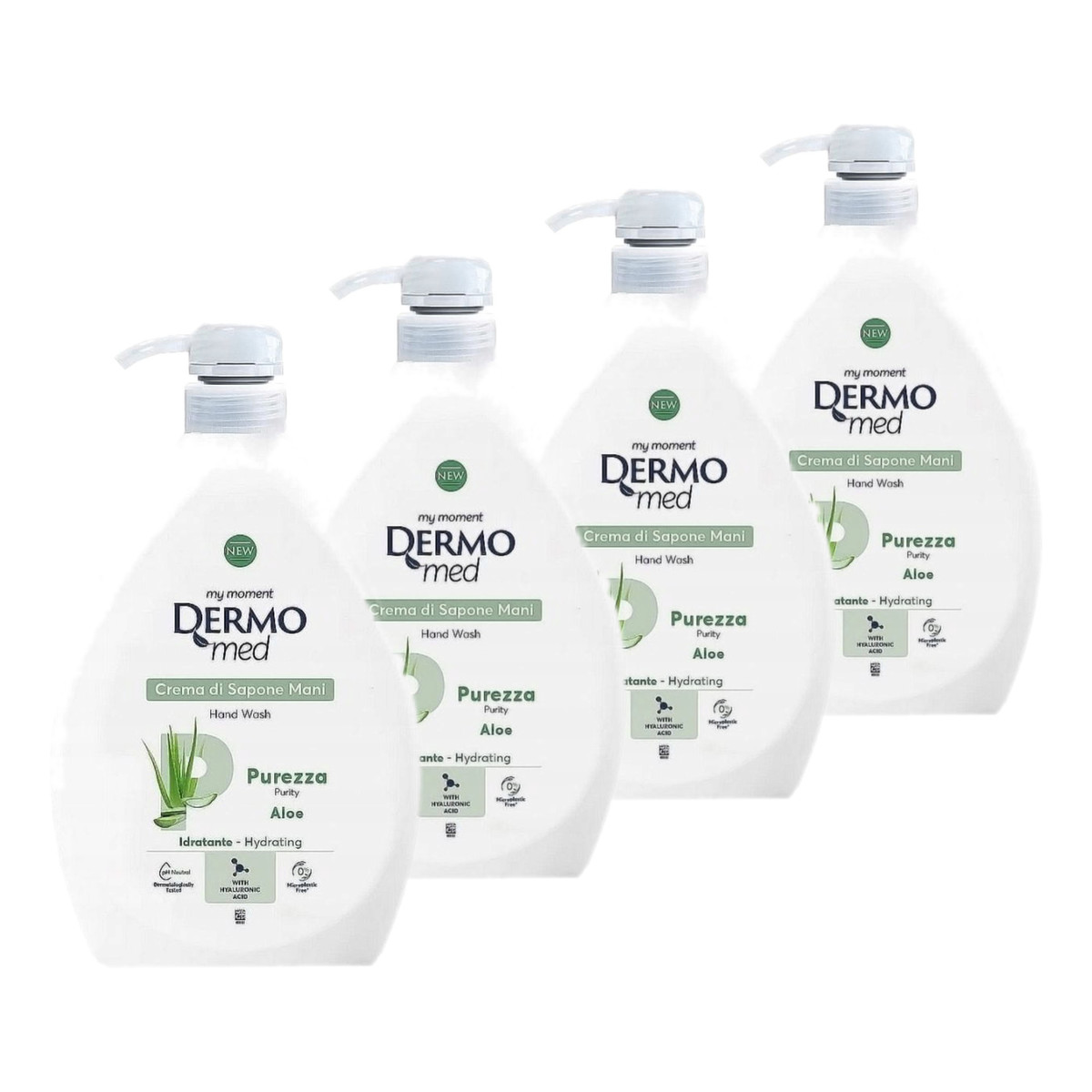 Dermomed Aloes Mydło w Płynie do Rąk 4x1L