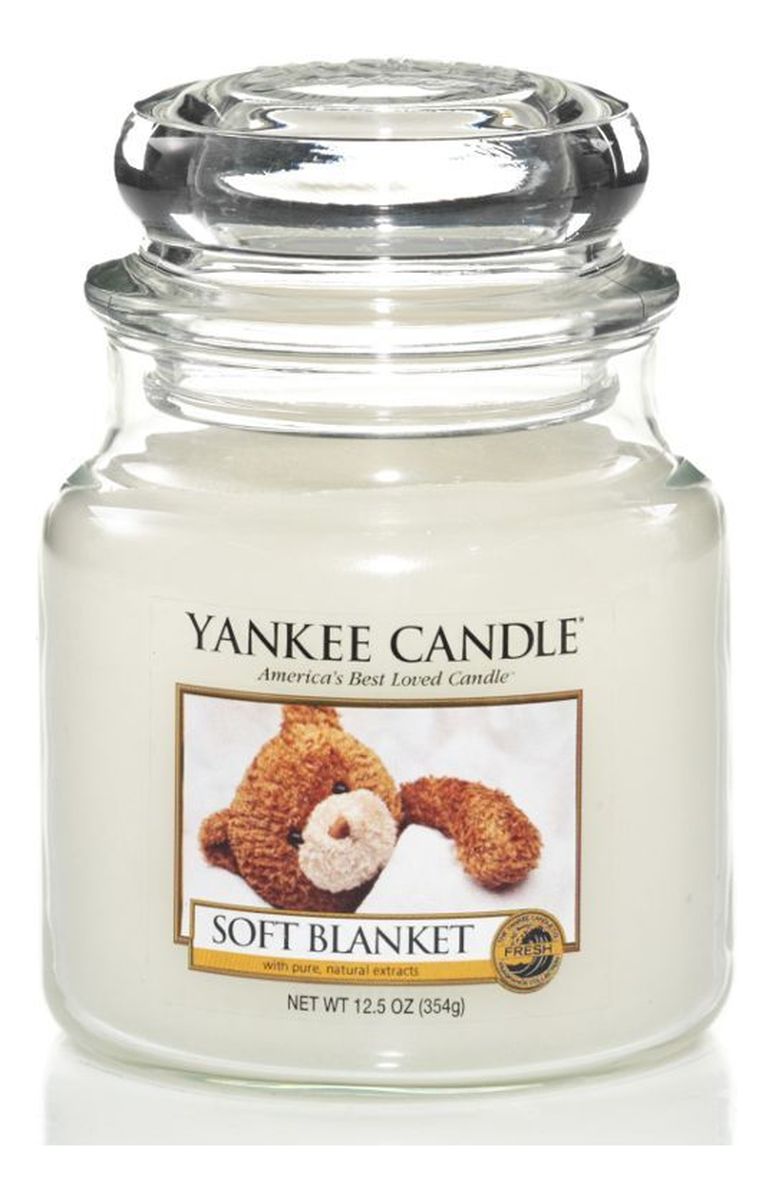 średnia świeczka zapachowa Soft Blanket
