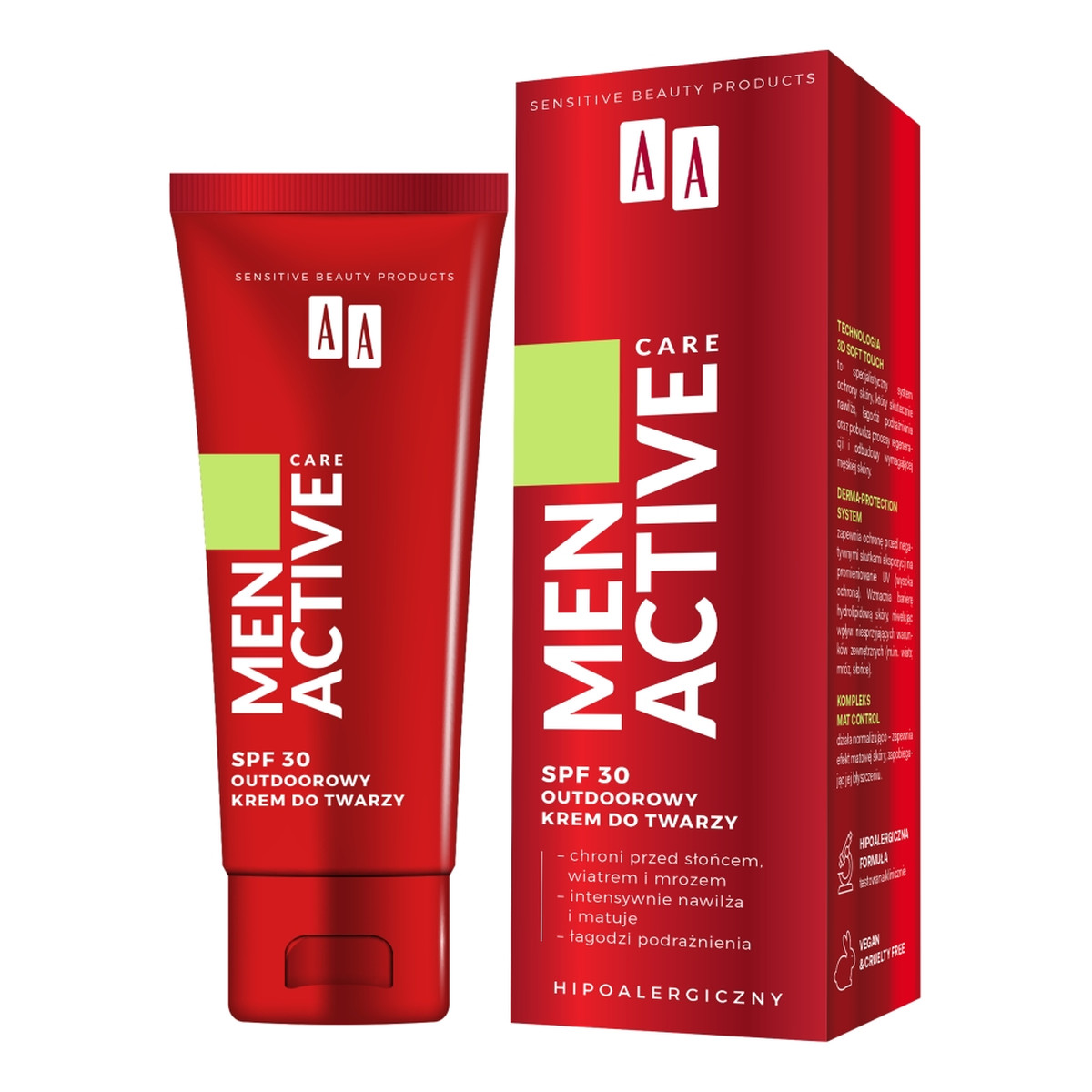 AA Men Active Care SPF30 outdoorowy Krem do twarzy 50ml