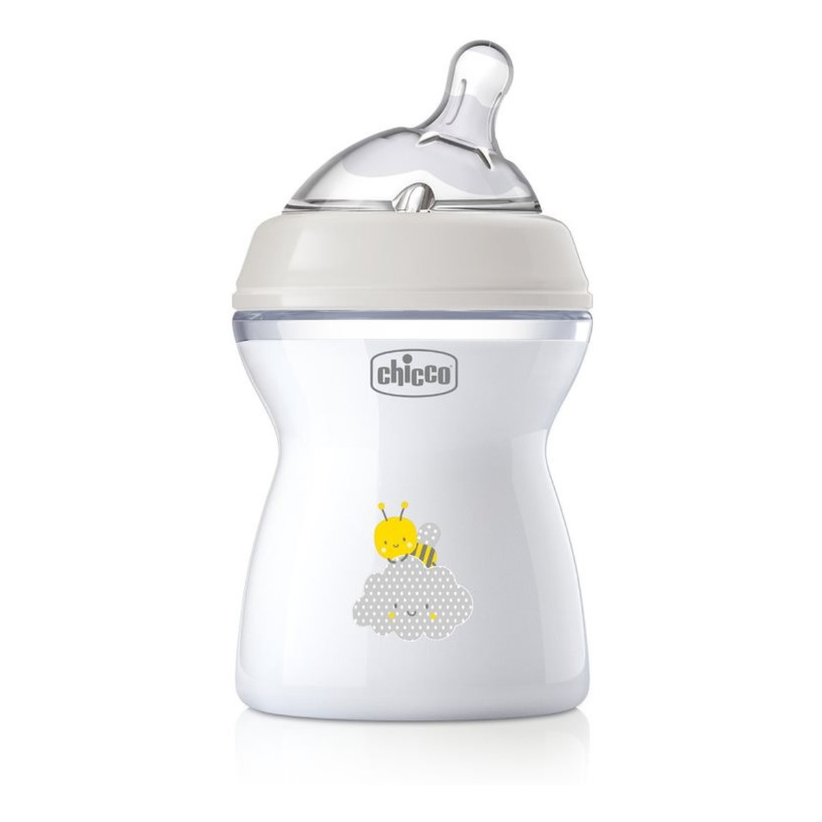 Chicco Naturalfeeling butelka plastikowa ze smoczkiem silikonowym przepływ średni 2m+ 250ml