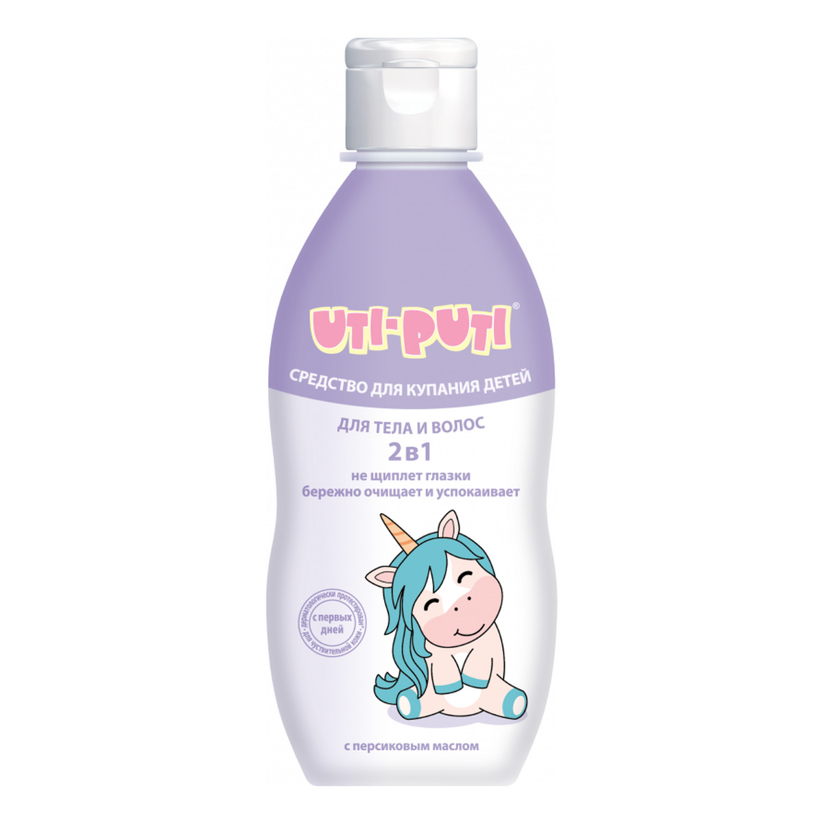 Uti-Puti Żel pod prysznic i szampon 2w1 z olejkiem brzoskwiniowym 0+ 200ml