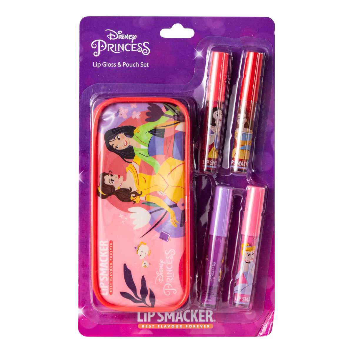 Lip Smacker Disney Princess Błyszczyki do ust 4x6ml + kosmetyczka