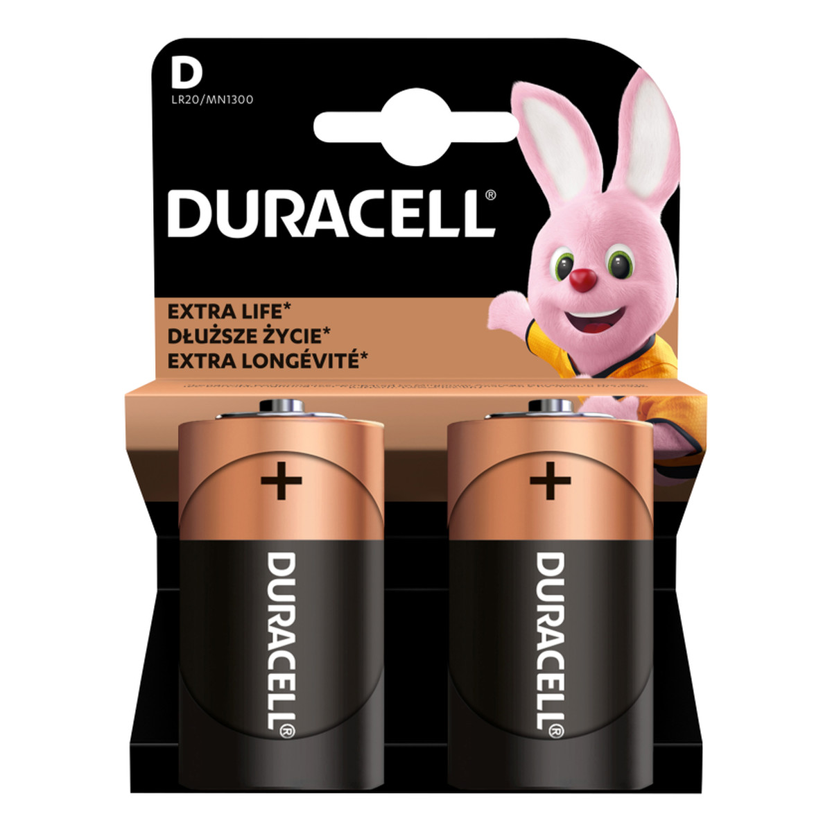 Duracell Baterie Alkaliczne Basic Extra Life D LR20/MN1300 (2)