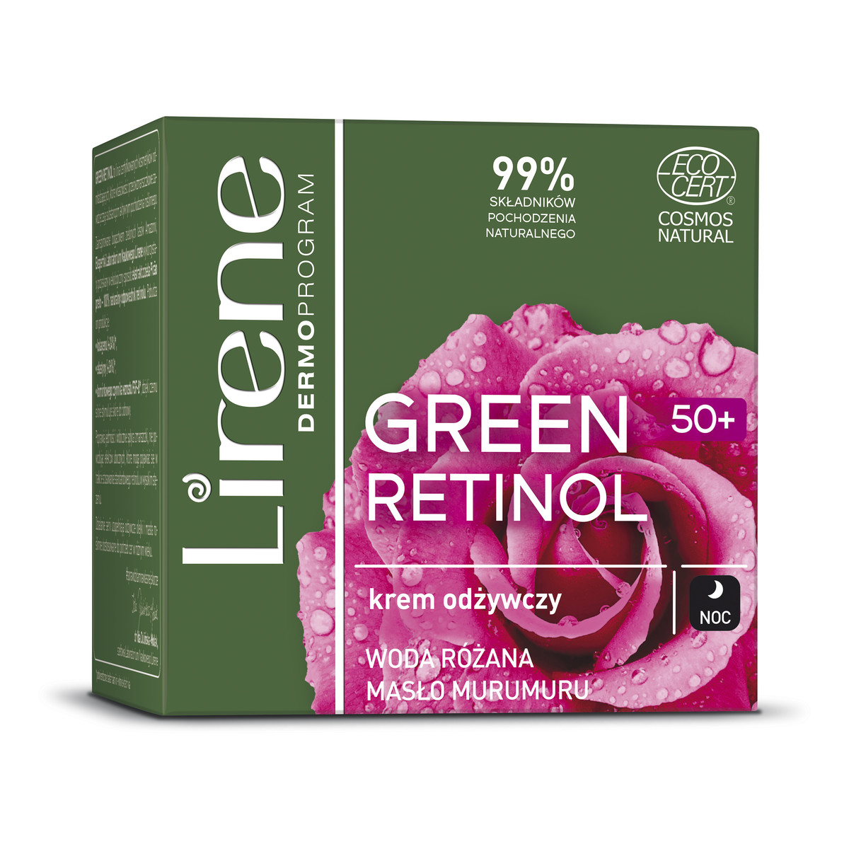 Lirene Green Retinol Krem odżywczy na noc 50+ 50ml
