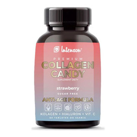 Premium Collagen Candy kolagen Truskawka 60 tabletek do ssania