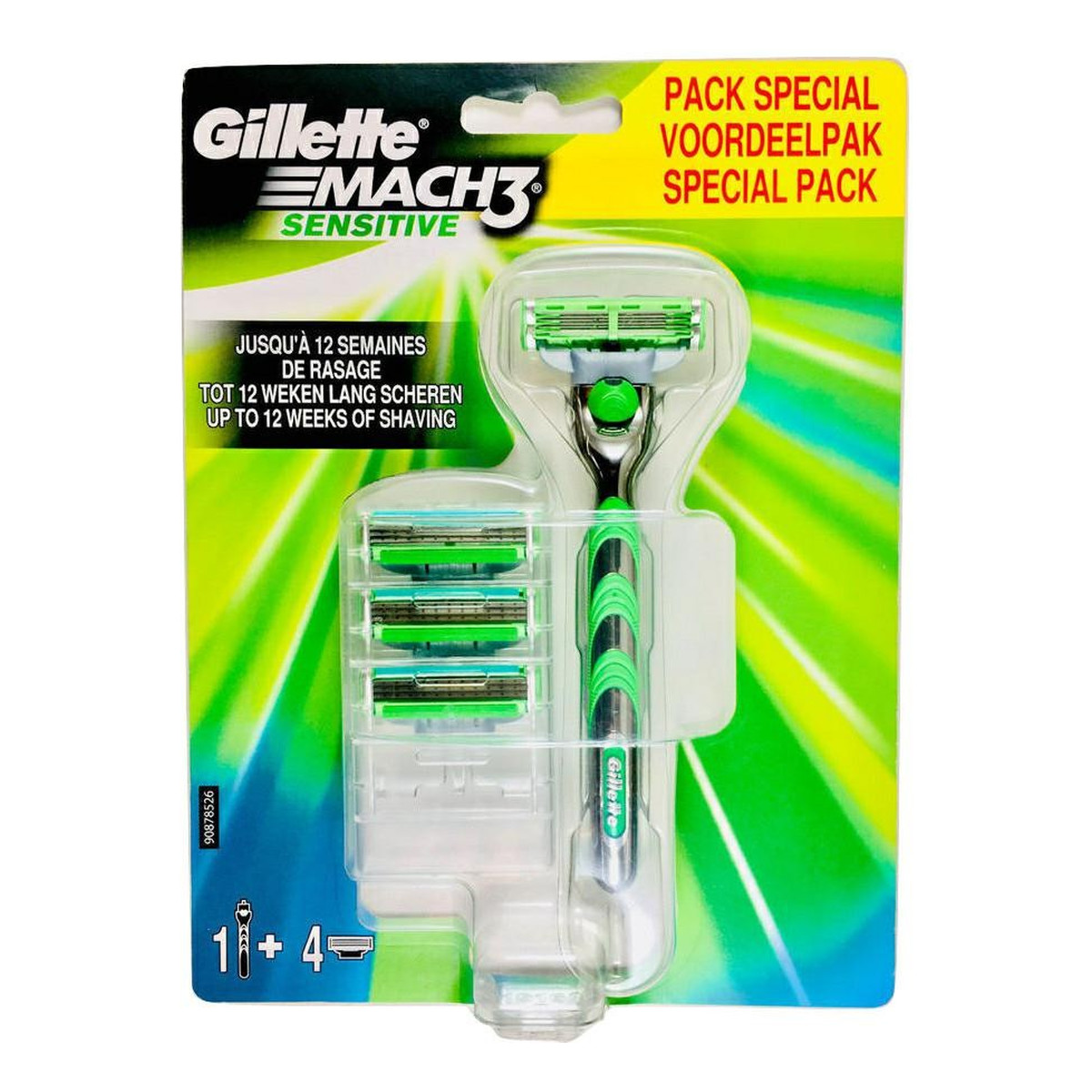 Gillette Mach3 Sensitive maszynka do golenia + 4 wkłady