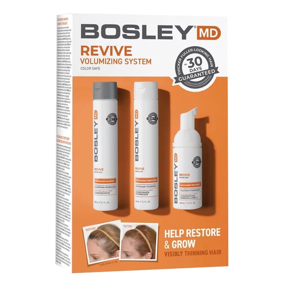 BosleyMD Revive Zestaw szampon do włosów 150ml + odżywka do włosów 150ml + pianka bez spłukiwania 100ml