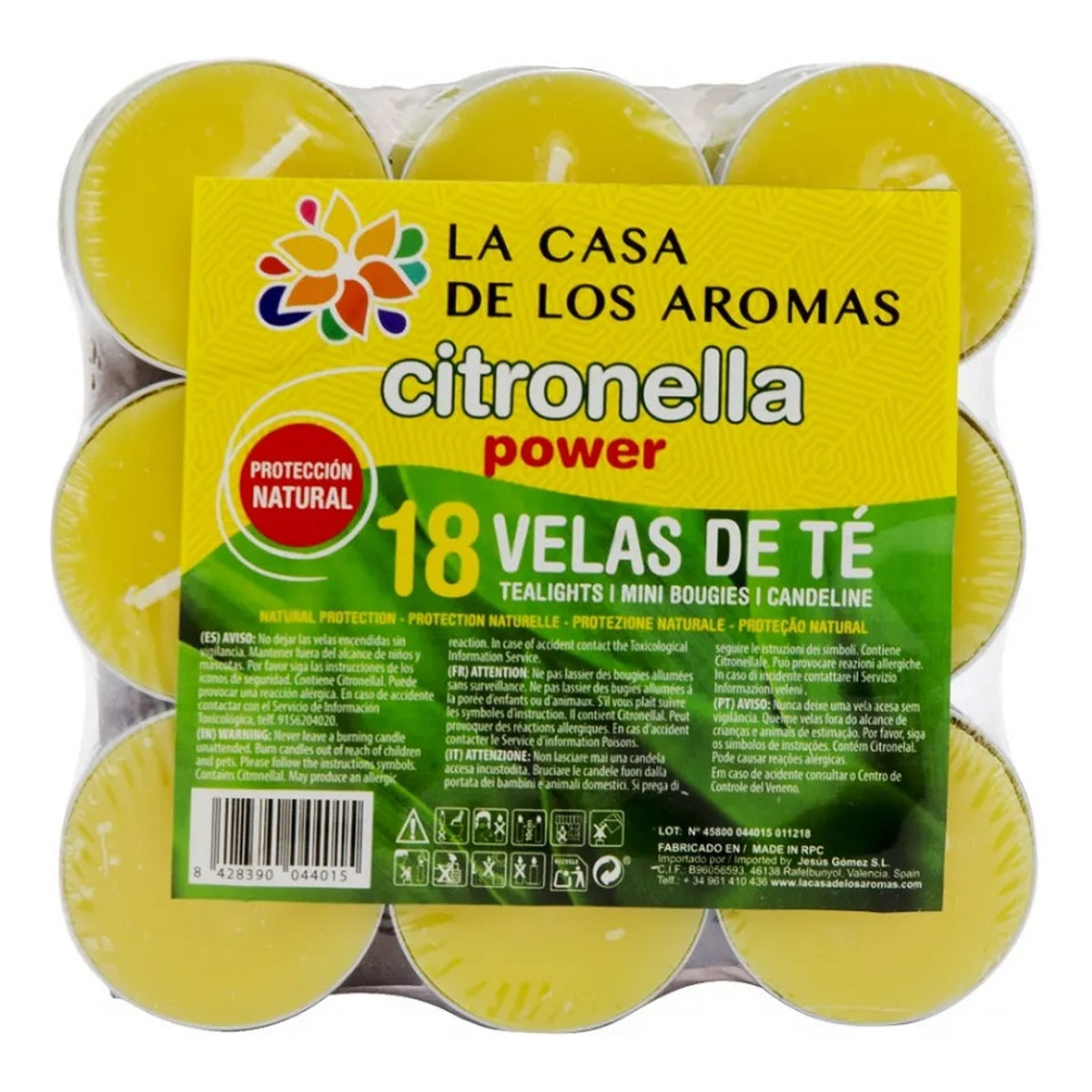La Casa De Los Aromas Citronella podgrzewacze o zapachu trawy cytrynowej 18szt.