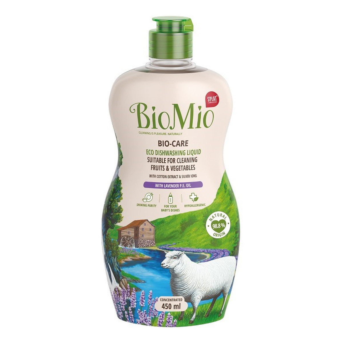 BioMio BIO-Płyn do mycia naczyń i owoców z olejkiem lawendowym 450ml