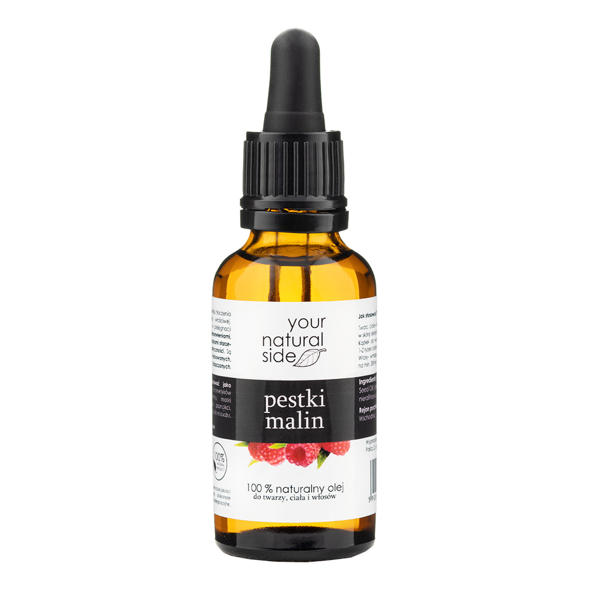 Your Natural Side Naturalny 100% olej z pestek malin nierafinowany 30ml
