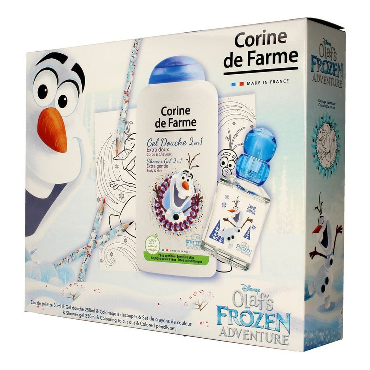 Corine De Farme Disney Zestaw prezentowy Olaf's Frozen Adventure (woda toaletowa 50ml +żel pod prysznic 250ml+gadżety)