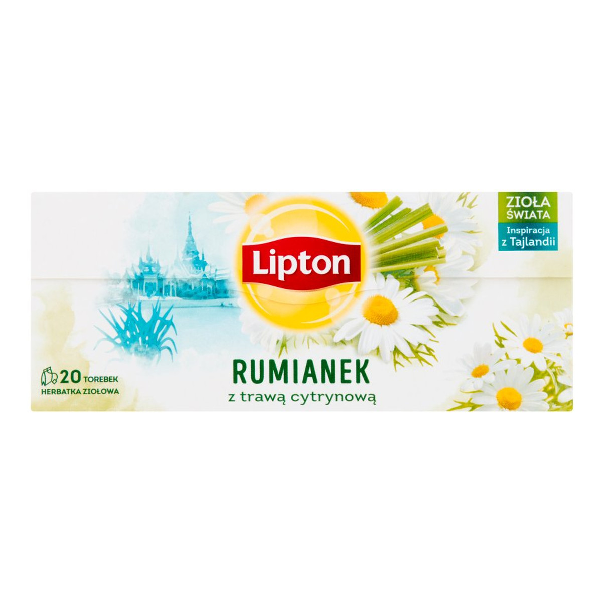 Lipton Herbatka ziołowa rumianek z trawą cytrynową 20 torebek 20g