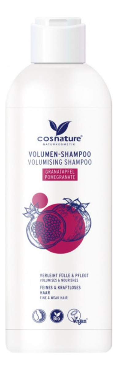 Naturalny szampon zwiększający objętość włosów z owocem granatu