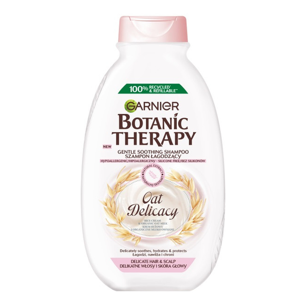 Garnier Botanic Therapy Oat Delicacy szampon łagodzący do delikatnych włosów i skóry głowy 400ml