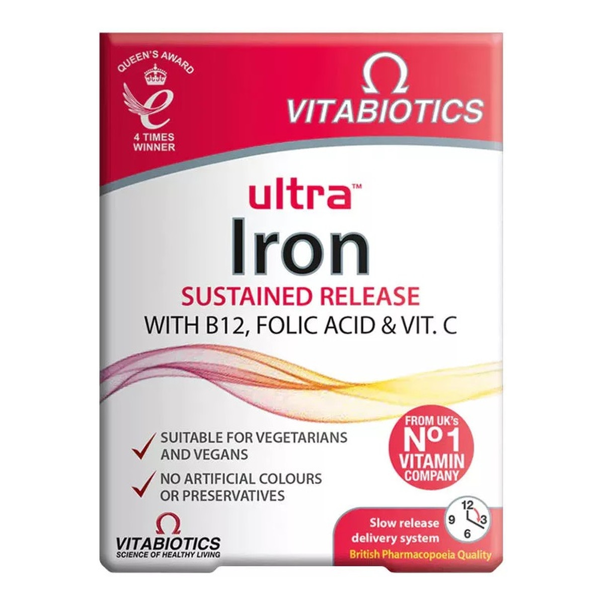 Vitabiotics Ultra Iron suplement diety z Żelazem 30 tabletek