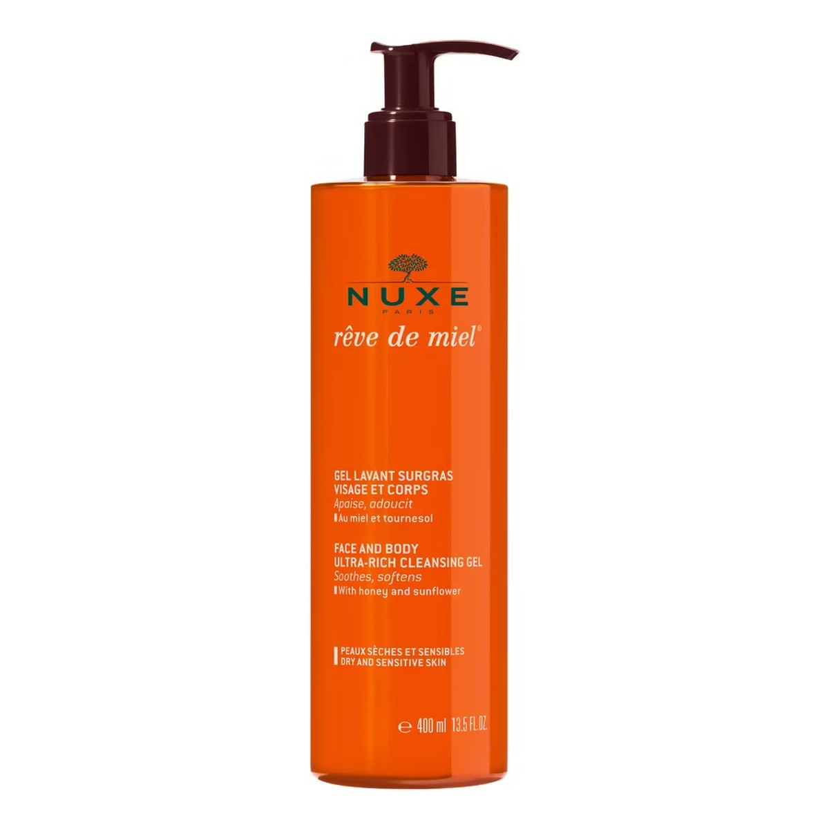 Nuxe Reve de Miel ultrabogaty Żel do mycia twarzy i ciała 400ml