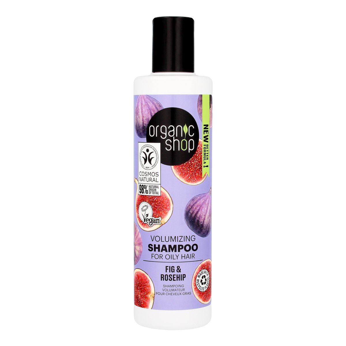 Organic Shop Szampon do włosów przetłuszczających się Zwiększający objętość Figa & Dzika róża 280ml