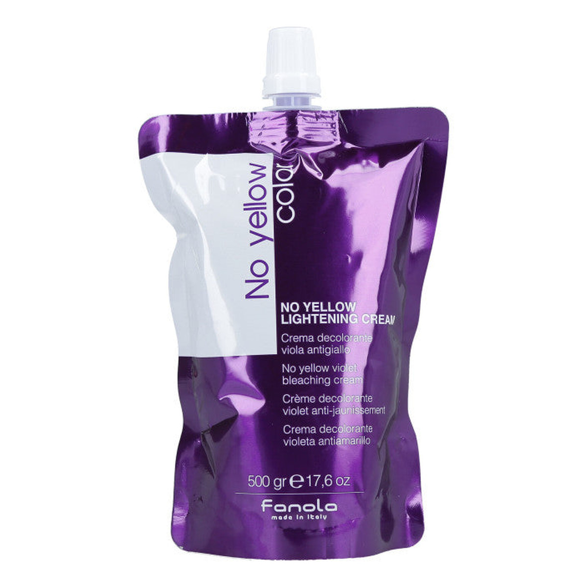 Fanola No Yellow Kremowy Rozjaśniacz Anti-yellow do Włosów Blond 500ml