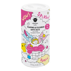 Kids foaming & coloured bath salts pieniąca się sól do kąpieli dla dzieci pink