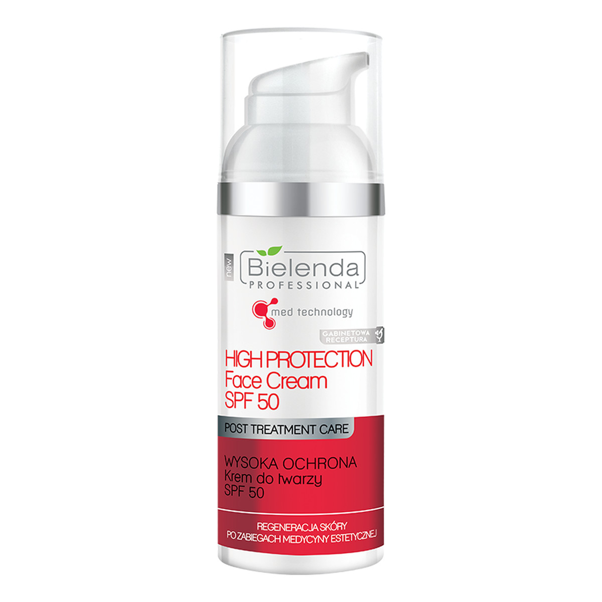 Bielenda Professional High Protection SPF50+ krem do twarzy regeneracja skóry po zabiegach medycyny estetycznej 50ml