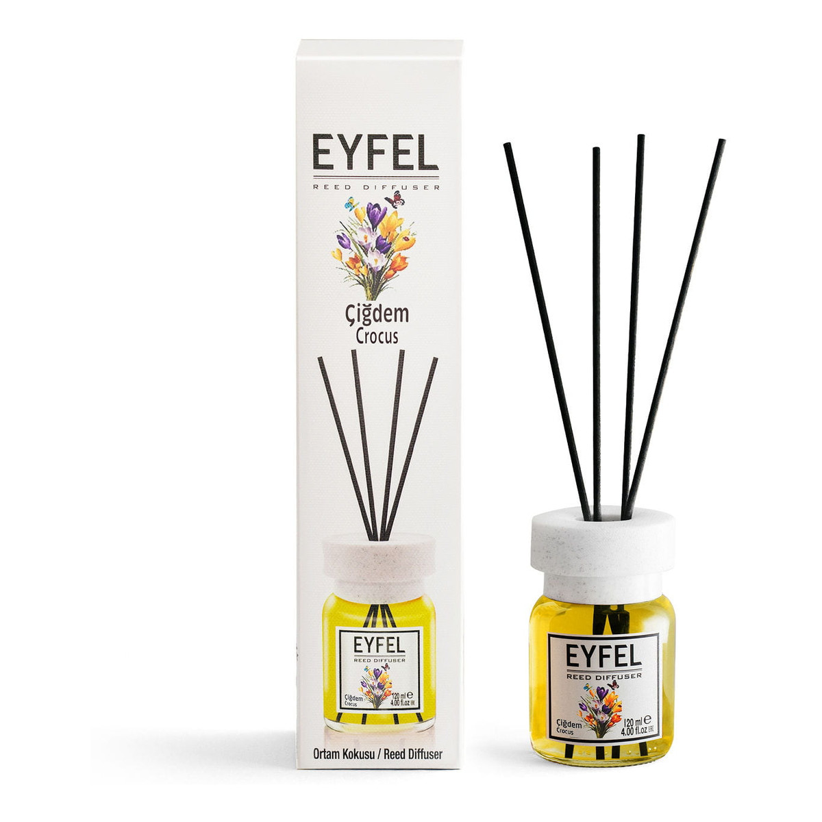 Eyfel Dyfuzor zapachowy z patyczkami Krokus 120ml