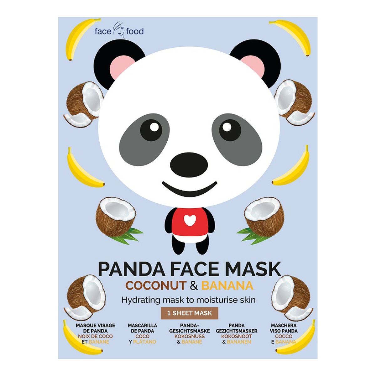 7th Heaven Face Food Panda Face Mask nawilżająca maseczka w płachcie Banana & Coconut