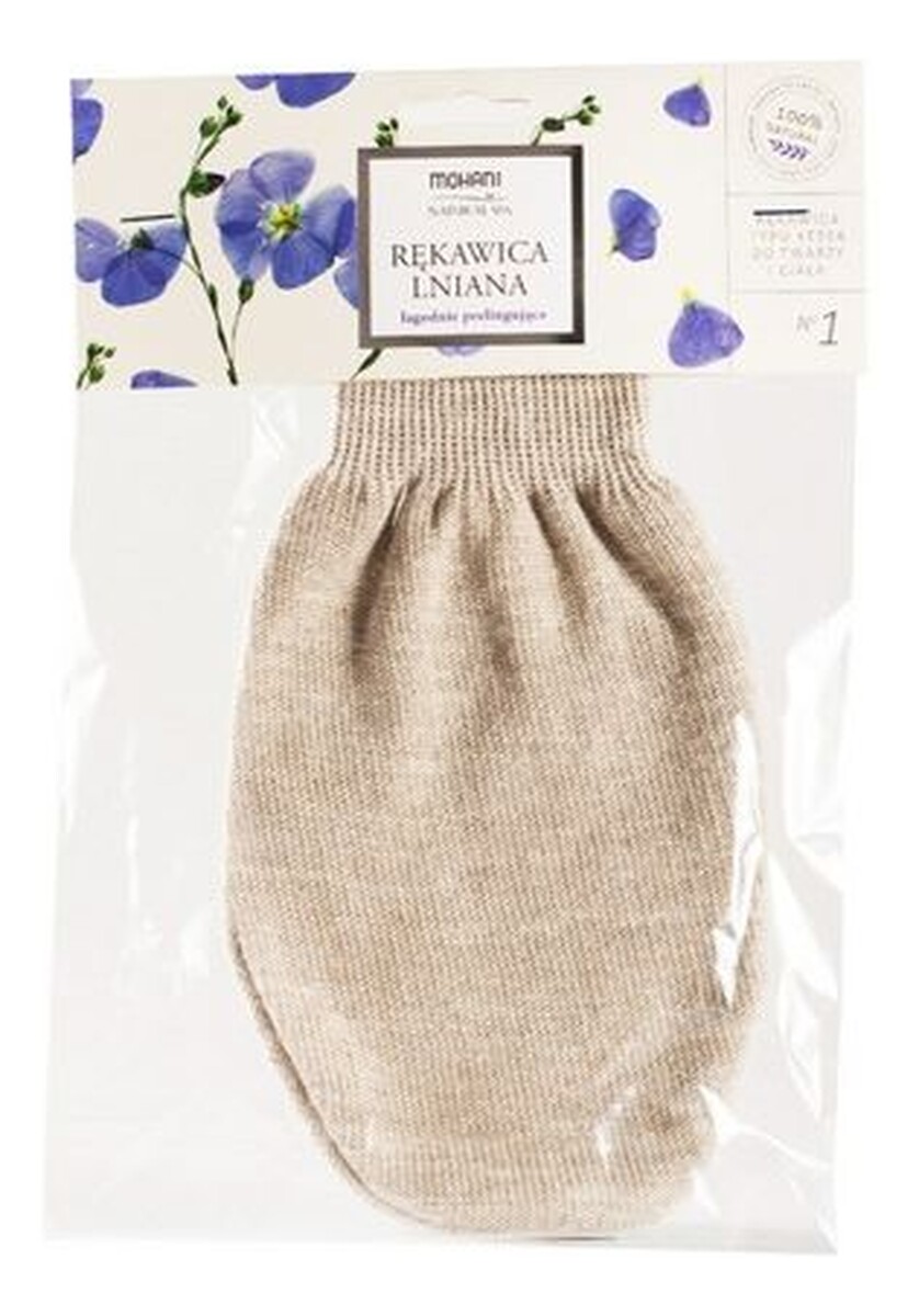 Lniana rękawica do kąpieli (łagodnie peelingująca)