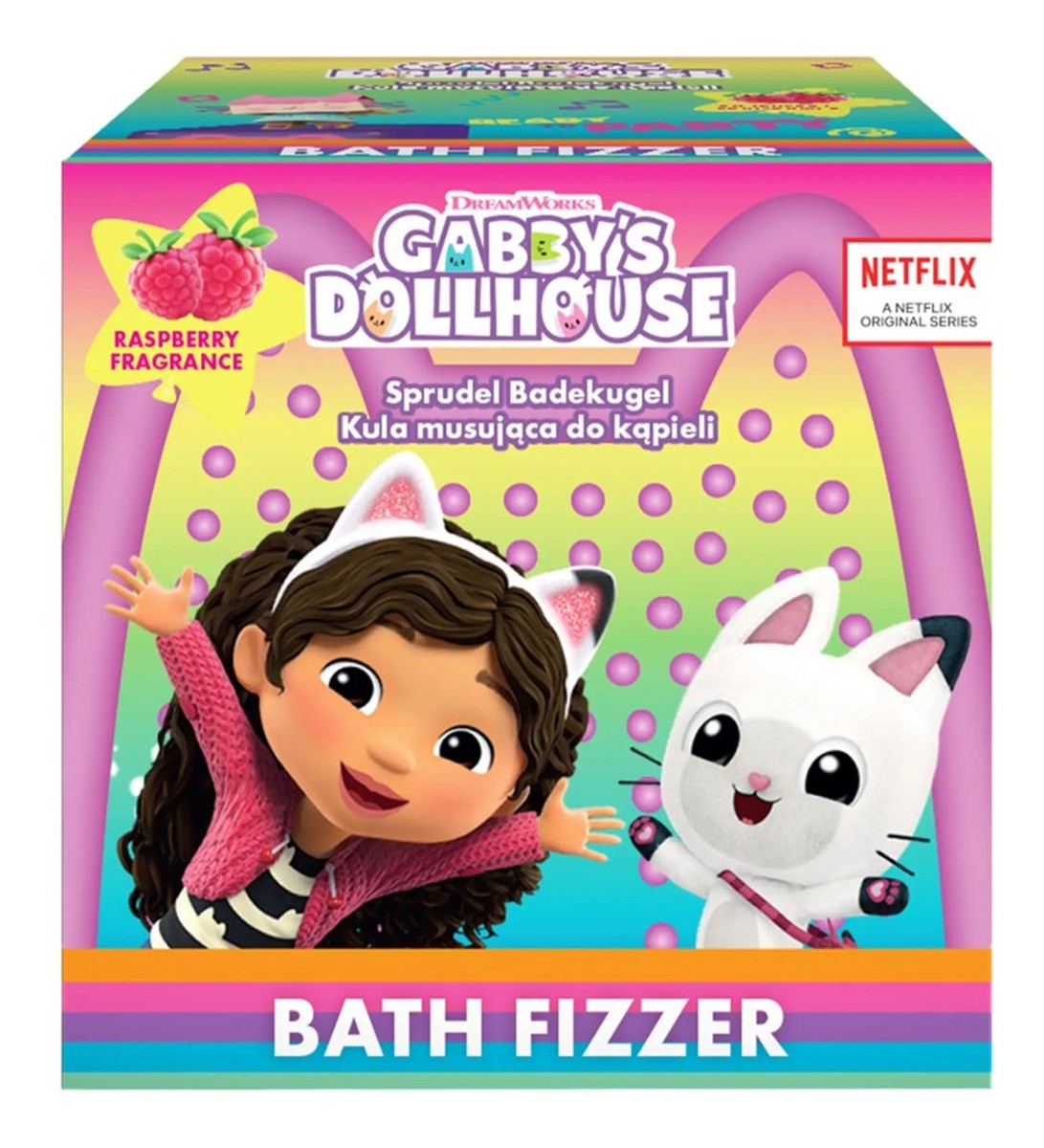 Kula musująca do kąpieli malina